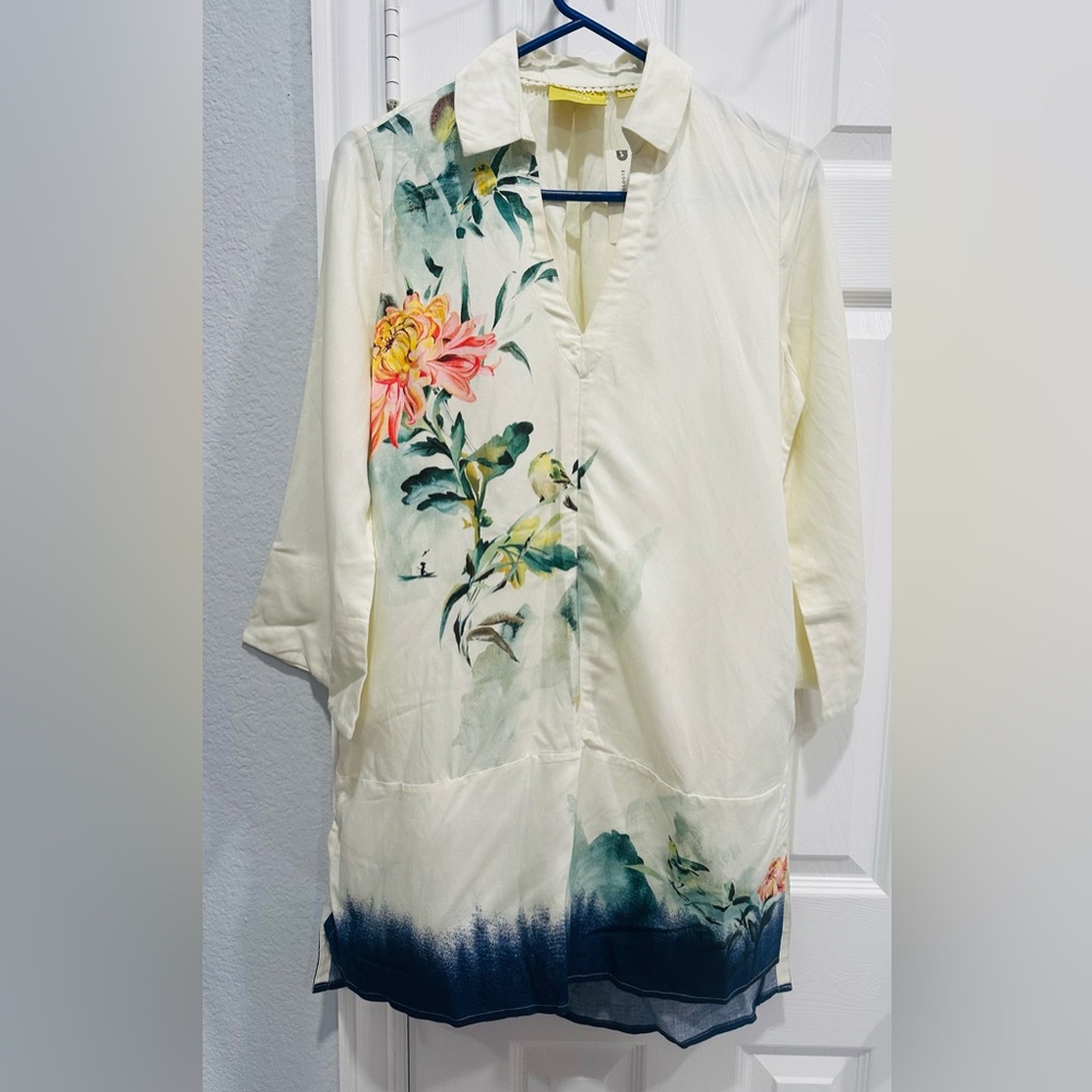 NWT: Anthropologie Tunic, floral dress, XS